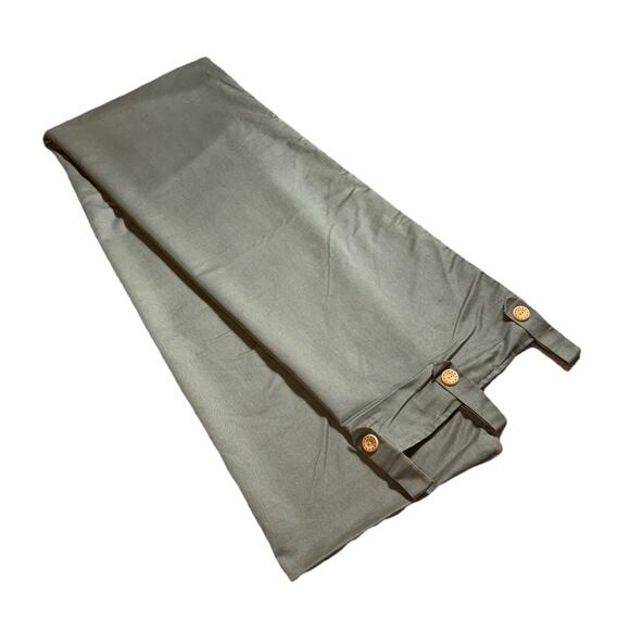 3 Custom Made Tab Top Drapes Curtains Panels Green Lined High End Set Cotton - Picture 5 of 8